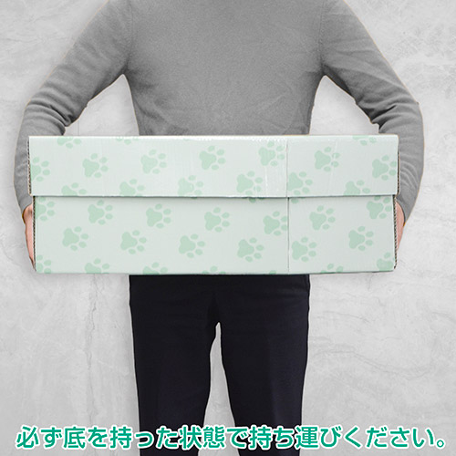 段ボール製ペット用棺持ったイメージ