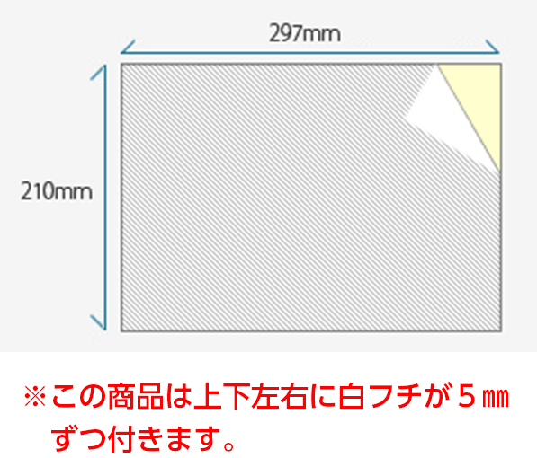 No.1  ステッカー印刷 210×297mm　全面