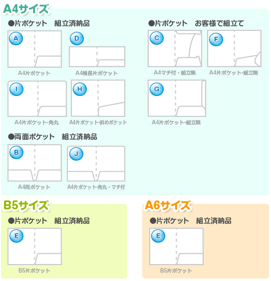 ポケット付きフォルダー印刷