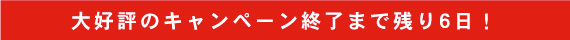 キャンペーン終了まで残り6日