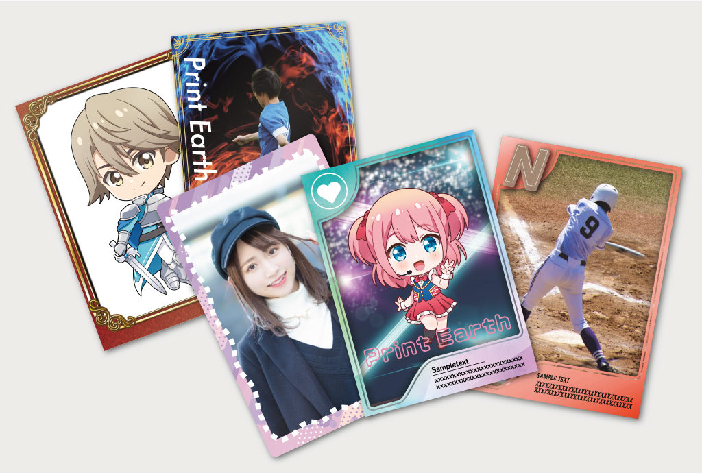 オリジナルトレーディングカード印刷参考例