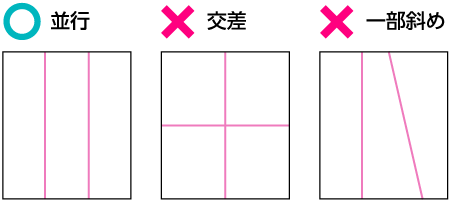 筋入れ加工の制限