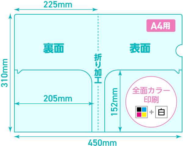 A4サイズ ダブルポケット付き(中)