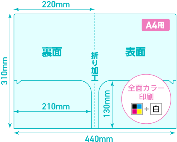 A4サイズ ダブルポケット付き(小)