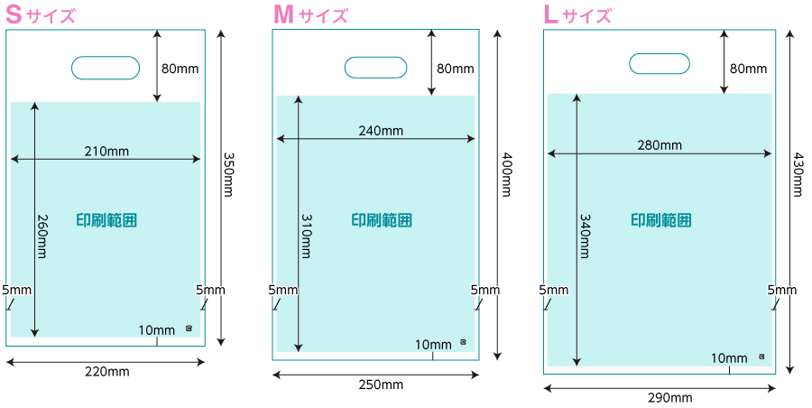 サイズはS、M、L