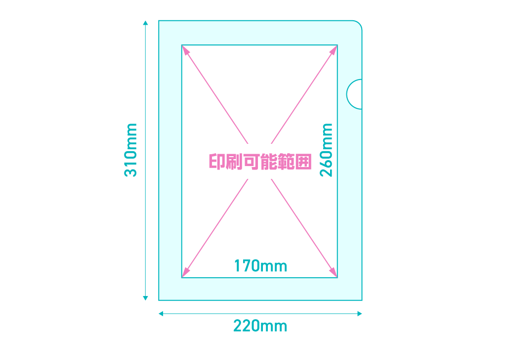 印刷サイズ図220×310mm