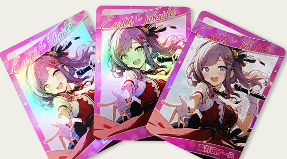 トレーディングカード印刷（アルミ蒸着紙）