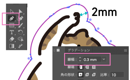 カットパスの作成