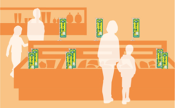 のぼり旗設置イメージ